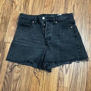 Old Navy - Black High Rise Jean Shorts - Size 6